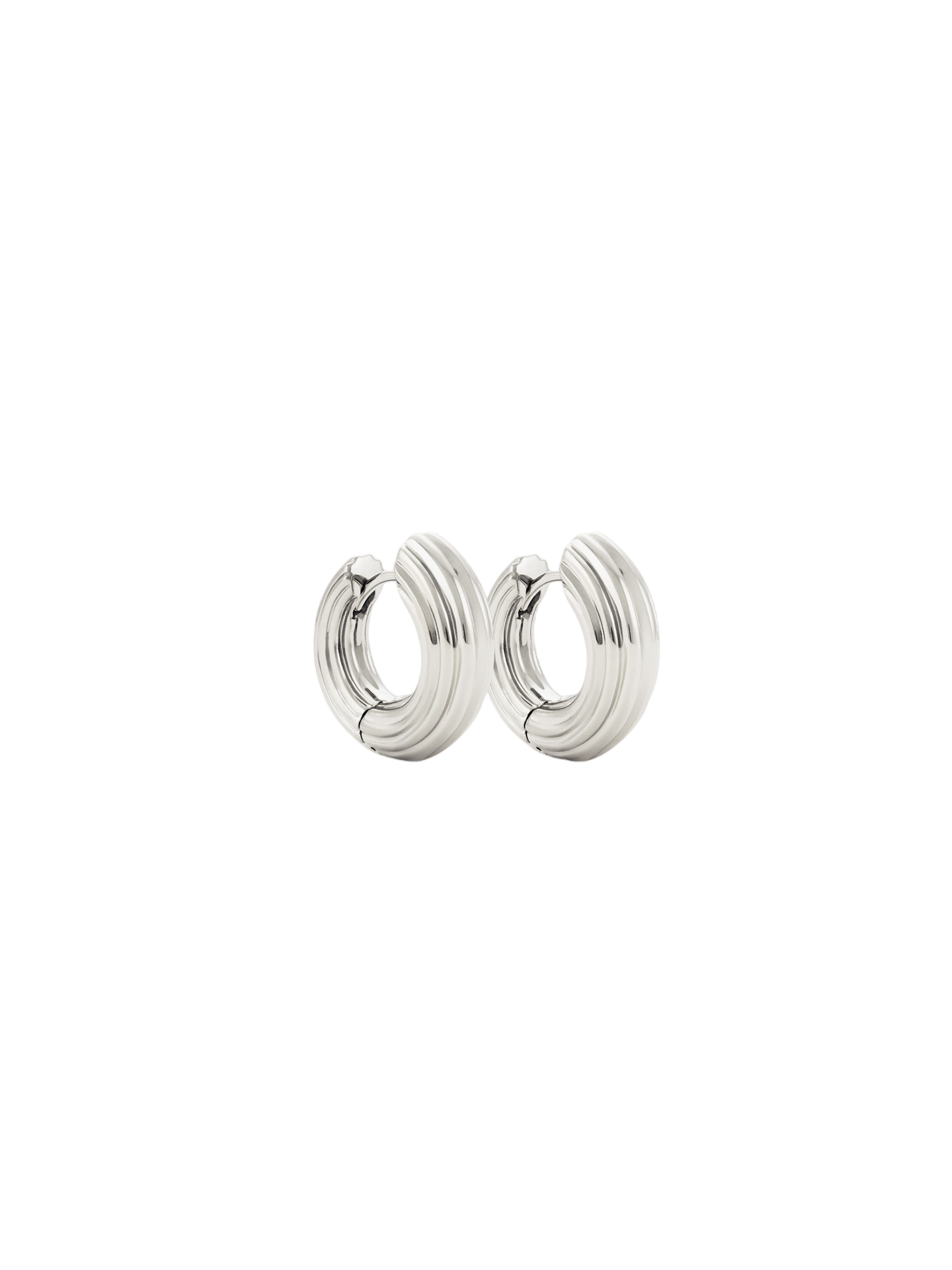 Non-conformist small hoops - sterling silver